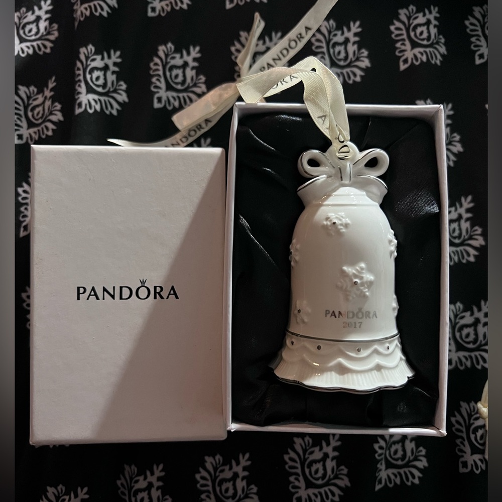 NIB Pandora Jewelry Collectors Ornament Bell